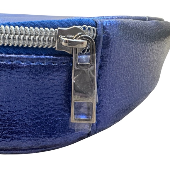 New! Neiman Marcus Cosmetic Bag. Metallic Blue. - Picture 10 of 15